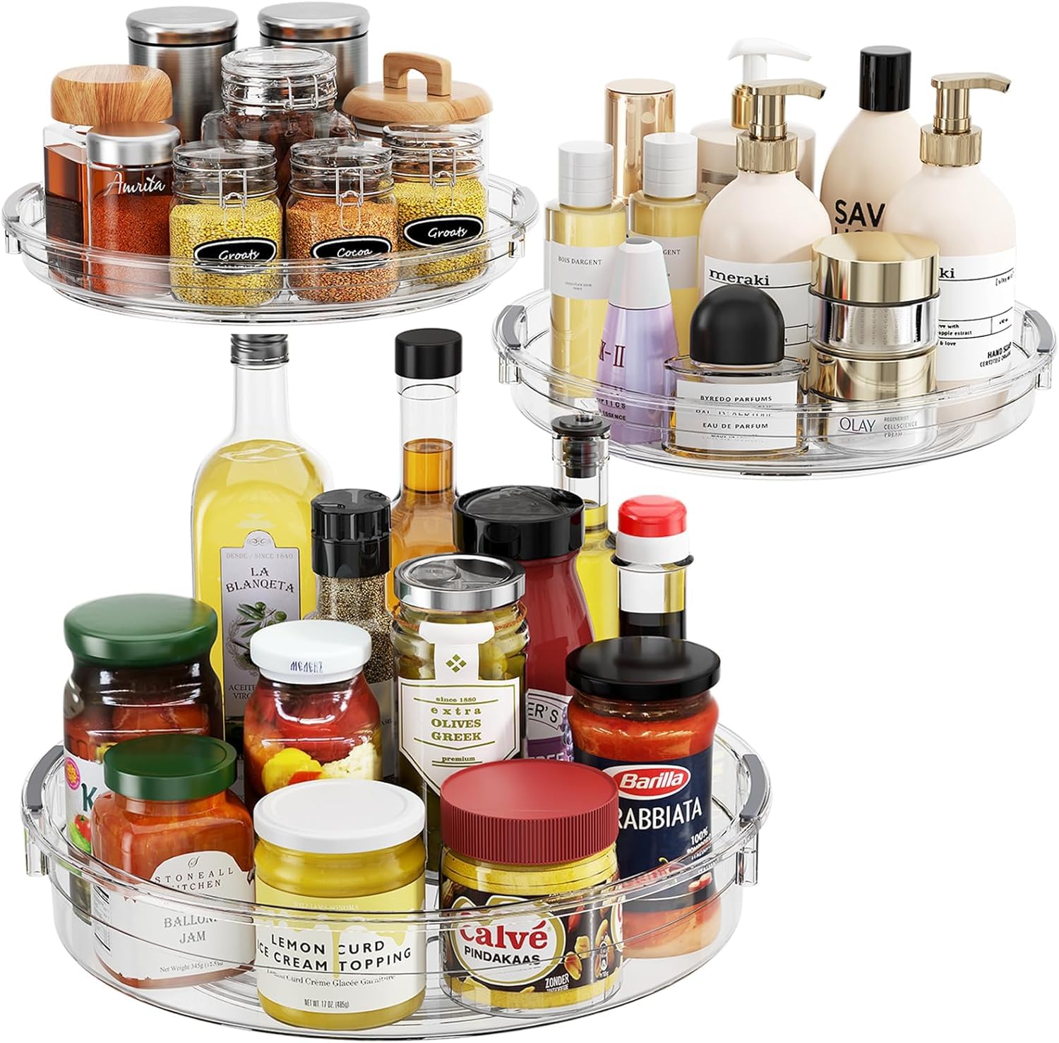 Amazon.com - LAMU 3 Pack Lazy Susan Organizer Turntable for